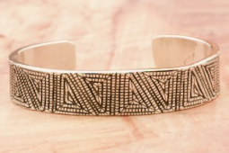 Man in the Maze Sterling Silver Navajo Bracelet